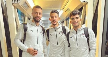 زيزو برفقة الونش ومصطفى فتحى قبل السفر إلى قطر للمشاركة فى كأس العرب
