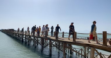 شمس وبحر ودلافين.. الجفتون أجمل جزر البحرالأحمر وأكثرها إقبال من السياح.. زوار من أنحاء العالم يقصدون شواطئ الجزيرة.. رحلات للطلاب الأيتام وغير القادرين لشاطئ الأورانج وعشرات اللنشات تزور المكان يوميا.. فيديو