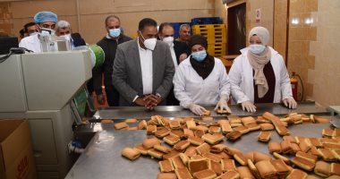 محافظ مطروح يتابع مصنع الوجبات المدرسية للاطمئنان على صلاحية المنتجات.. صور