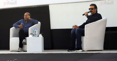 أحمد الفيشاوى وبشرى ومروان حامد فى ندوة كريم عبد العزيز بمهرجان القاهرة السينمائى