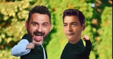 أكرم حسنى يحتفل بعيد ميلاد حميد الشاعرى بفيديو راقص
