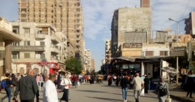 رفع إشغالات شوارع حلوان الرئيسية وأمام محطة المترو
