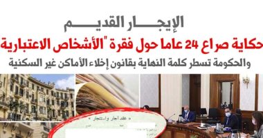 الإيجار القديم.. حكاية صراع 24 عاما حول فقرة الأشخاص الاعتبارية.. نقلا عن برلمانى