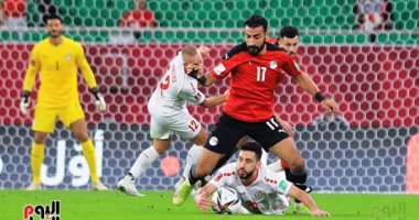 منتخب مصر يهزم لبنان بهدف أفشة بكأس العرب فى قطر.. صور