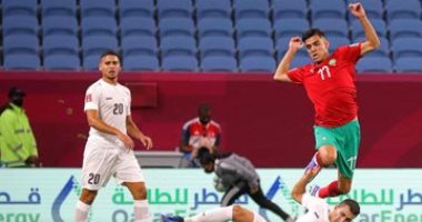 منتخب المغرب يتقدم على فلسطين بهدف في شوط مثير بكأس العرب.. فيديو