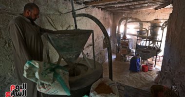 رائحة الزمن الجميل.. ماكينة طحين قرية العرين بالشرقية.. كان يدور صوتها مع مواويل الأمهات والجدات.. 70 عاما على إنشائها وما زالت تتحدى الزمن من أجل رغيف طازج.. عمل بها أطفال أصبحوا أطباء ومهندسين