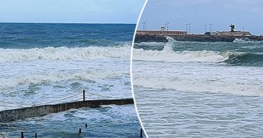 التنمية المحلية: ارتفاع مستوى الأمواج بالإسكندرية يصل لـ5 أمتار