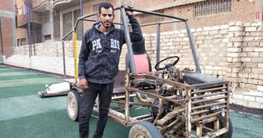 "الحاجة أم الاختراع".. "محمد ضبش" صنع عربية من الخردة.. سرعتها 80 كيلو متر فى الساعة وحمولتها طن.. ويؤكد: رسمتها كروكى وجمعتها فى 10 أيام.. وخرجت من التعليم فى الصف الخامس الابتدائى واشتغلت فنى كمبيوتر 15 سنة
