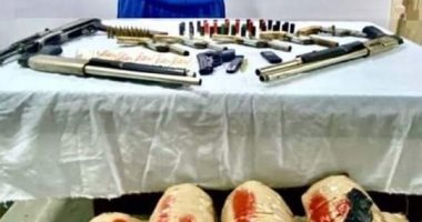 ضبط مسجل خطر بحوزته 50 كيلو بانجو و 9 أسلحة نارية بدمياط 