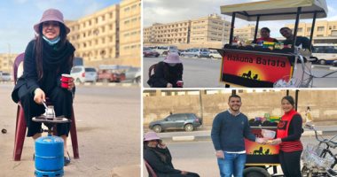 قصة كفاح تتنفس حياة.. "ممرض وكابتن ومدرب سواقة" شركاء على عربة متنقلة لبيع البطاطا بالشوكولاتة والمكسرات بالمنصورة.. ويؤكدون: المشروع متنفس لنا يعبر عن أحلامنا ويصنع مستقبلنا.. فيديو وصور