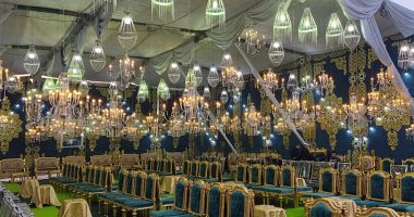 شاهد..تجهيزات سرداق عزاء أدهم السلحدار فى الإسماعيلى