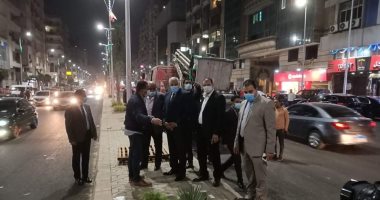 محافظ الجيزة يتفقد أعمال تطوير شارع مراد بعد إزالة التعديات