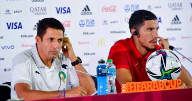 مدرب المغرب: هدفنا الوصول لنهائى كأس العرب ونلجأ لتدوير اللاعبين أمام السعودية