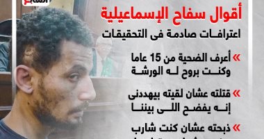 أقوال سفاح الإسماعيلية.. اعترافات صادمة فى التحقيقات (إنفوجراف)