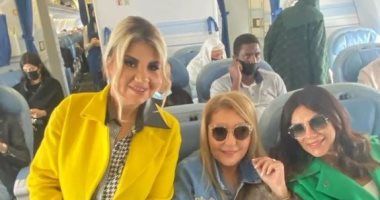 نادية الجندى وبوسى شلبى وإنجى المقدم فى السعودية لحضور البحر الأحمر السينمائى