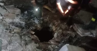 حى غرب شبرا الخيمة: هبوط أرضى بشارع سيد ياسين والدفع بالفرق الفنية لإصلاحه