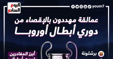 عمالقة مهددون بالإقصاء من دوري أبطال أوروبا مع ختام دور المجموعات.. إنفوجراف