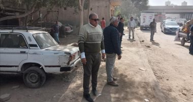 حى البساتين يزيل تعديات بامتداد شارع الجزائر فى المعادى الجديدة