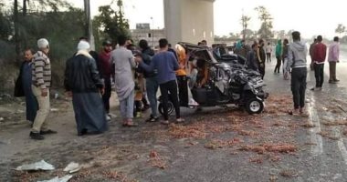 إصابة 4 أشخاص فى تصادم سيارة مع توك توك على طريق "الإسماعيلية- بورسعيد"