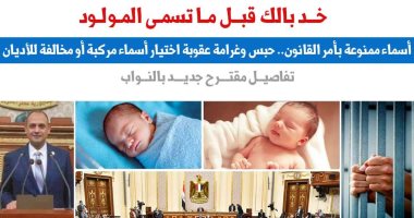 خد بالك قبل ما تسمى المولود.. أسماء مقترح منعها بمشروع قانون.. عن برلمانى 