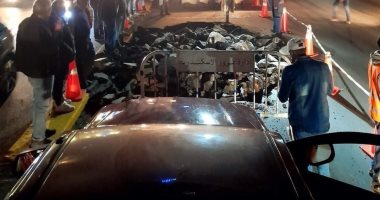 تحويلات مرورية بسبب الهبوط الأرضى بسيدى بشر فى الإسكندرية.. صور