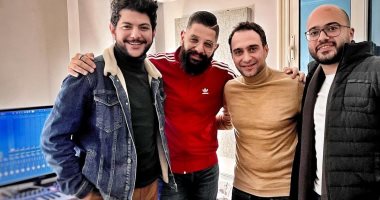 حسام حبيب يتجاوز أحزان طلاقه من شيرين عبد الوهاب بتسجيل أغنية جديدة
