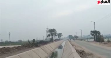 شاهد أعمال تأهيل وتبطين الترع فى محافظة المنيا