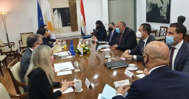 جلسة مشاورات مشتركة بين وفدى مصر وقبرص على مستوى وزيرى الخارجية