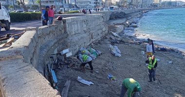 محافظ الإسكندرية يكلف بإزالة المخلفات من شاطئ السلسلة