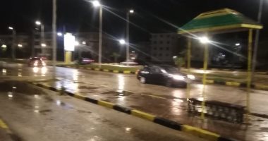 أمطار غزيرة فى دمياط وانخفاض فى درجات الحرارة على مدن المحافظة.. فيديو