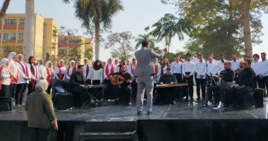 عروض فنية وشعر باحتفالية جامعة عين شمس باليوم العالمى للغة العربية.. فيديو