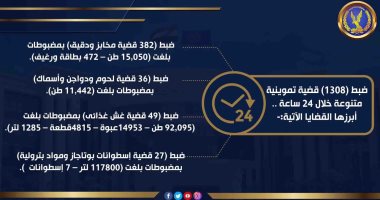 بعد واقعة الجبنة.. ضبط 92 طن أغذية فاسدة "انفوجراف"