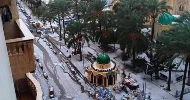 أمطار غزيرة فى الإسكندرية عقب سقوط كميات ثلوج كبيرة بشوارع المنشية.. لايف وصور