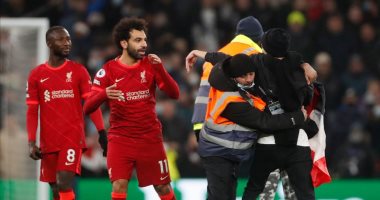 مشجع مصري يقتحم مباراة توتنهام ضد ليفربول للوصول إلى محمد صلاح.. صور