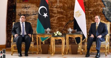 الرئيس السيسى يستقبل رئيس المجلس الرئاسى الليبى ويؤكد على دعم مصر الكامل لتحقيق المصلحة العليا للدولة الشقيقة.. "المنفى" يستعرض مجمل الوضع السياسى الداخلى فى ليبيا.. ويثمن جهود مصر لاستعادة الاستقرار فى بلاده