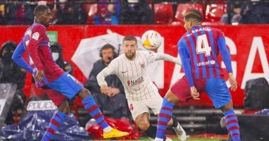 برشلونة يتعادل مع إشبيلية 1 - 1 فى شوط أول مثير بالدورى الإسبانى.. فيديو