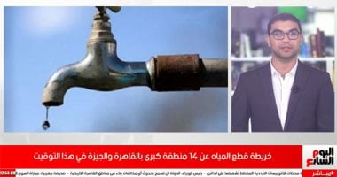 فيديو..خريطة قطع المياه عن 14 منطقة كبرى بالقاهرة والجيزة في هذا التوقيت
