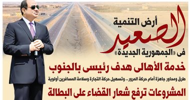 الصعيد أرض التنمية فى "الجمهورية الجديدة".. غدا فى اليوم السابع