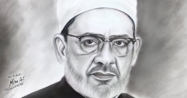 "مينا"يشارك صحافة المواطن ببورتريهات للعذراء وأحمد الطيب والمنسى