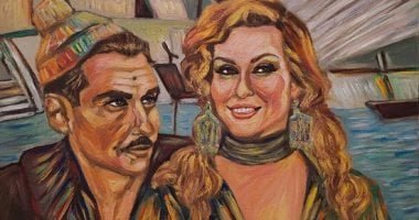 "أدهم" يعيد إحياء أشهر المشاهد السينمائية بالريشة والألوان.. رسم 50 لوحة