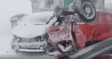 تصادم أكثر من 30 سيارة فى جمهورية بشكيريا الروسية بسبب سوء الأحوال الجوية