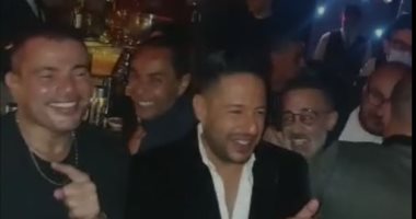 خالد سليم يشارك فى احتفال عمرو دياب بالكريسماس بحضور حماقى والعسيلى وعمرو يوسف وطارق العريان.. فيديو