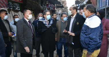 محافظ الغربية في جولة صباحية سيراً على الأقدام بمدينة المحلة.. صور
