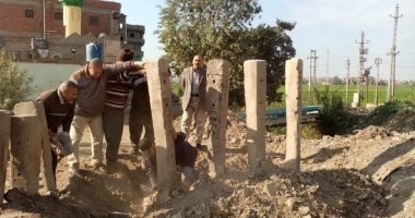 غلق 10 معابر غير قانونية على السكة الحديد بمركز السنبلاوين