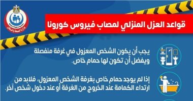 الصحة تكشف قواعد العزل المنزلي لمصابي كورونا .. اعرف التفاصيل 