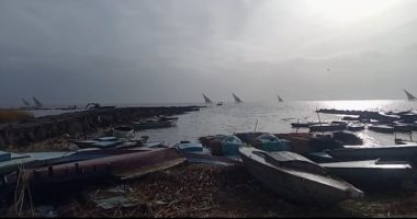 صقيع ورياح شديدة تهب على بحيرة البرلس.. لايف