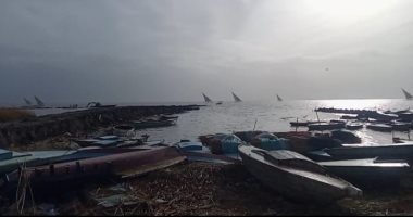 توقف حركة الملاحة بمياه البحر المتوسط بكفر الشيخ لحين تحسن حالة الطقس