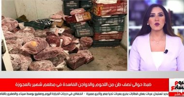 تفاصيل ضبط نصف طن لحوم ودواجن فاسدة فى مطعم شهير بالعجوزة.. فيديو