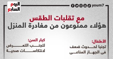مع تقلبات الطقس.. هؤلاء ممنوعون من مغادرة المنزل (إنفوجراف)