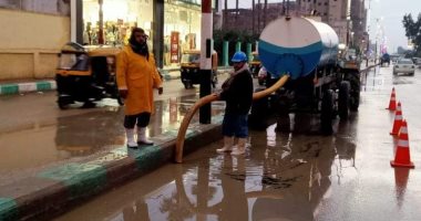 استمرار التواجد الميدانى للأجهزة التنفيذية بالشرقية لكسح مياه الأمطار